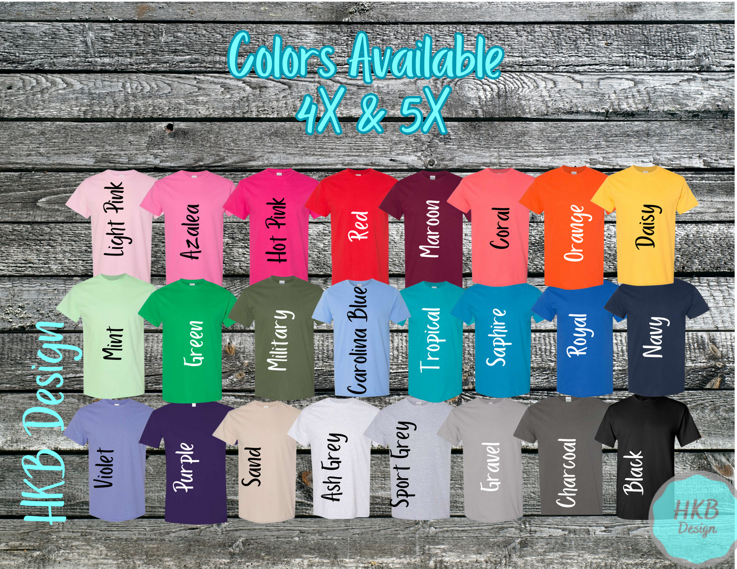 3 for $40 Solid Tshirts with Single Color Prints