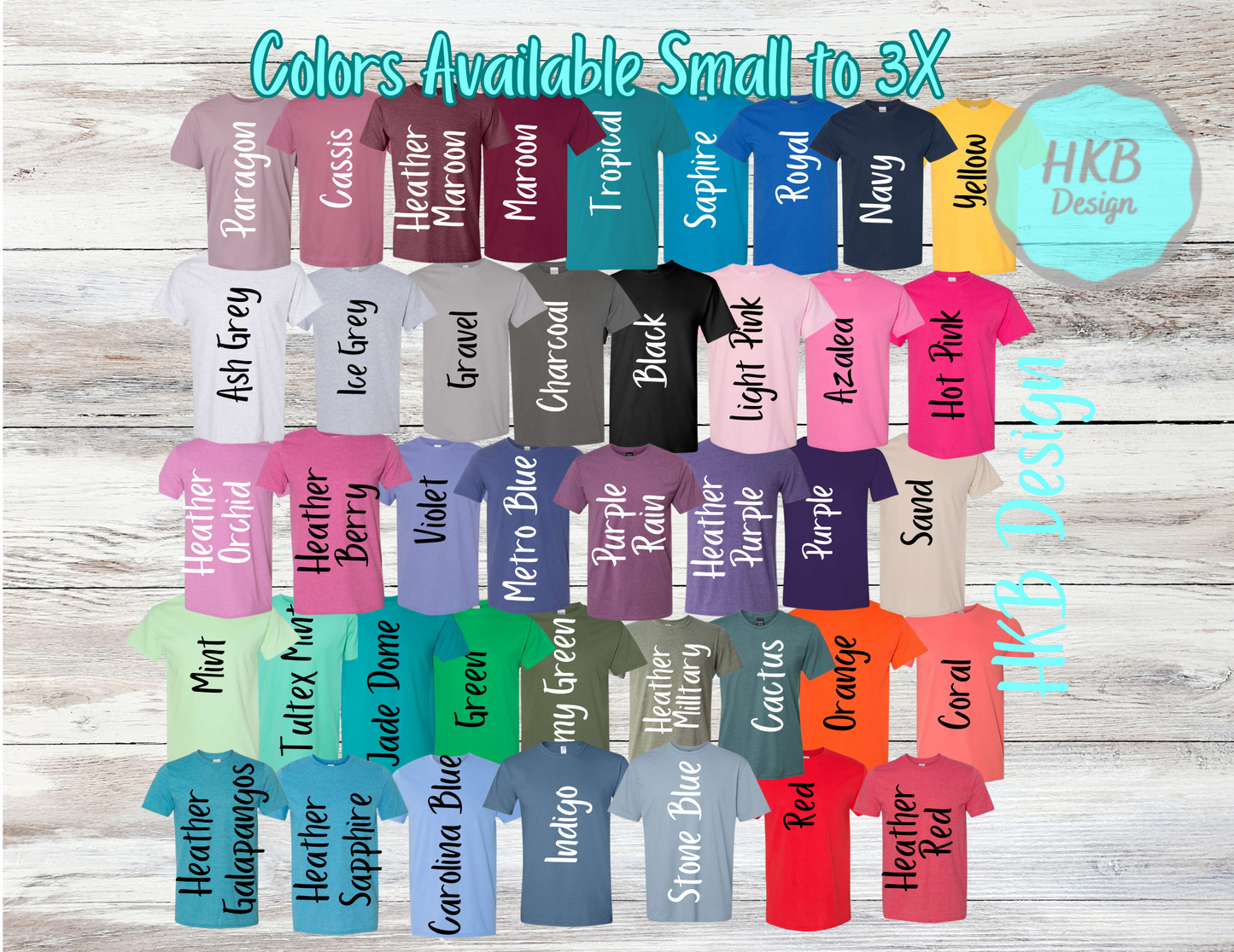 3 for $40 Solid Tshirts with Single Color Prints
