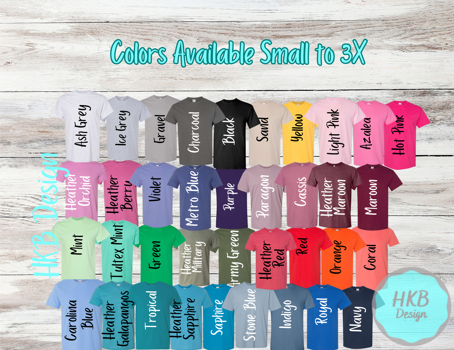 3 for $40 Solid Tshirts with Single Color Prints