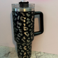 40oz Leopard Tumbler with handle