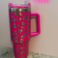 40oz Leopard Tumbler with handle